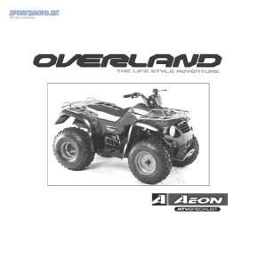 Reservedelsbog Aeon Overland 180cc