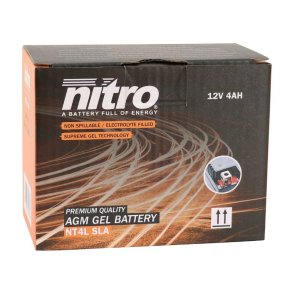 12V LUKKET GEL BATTERI TIL BRNEATV 4AH